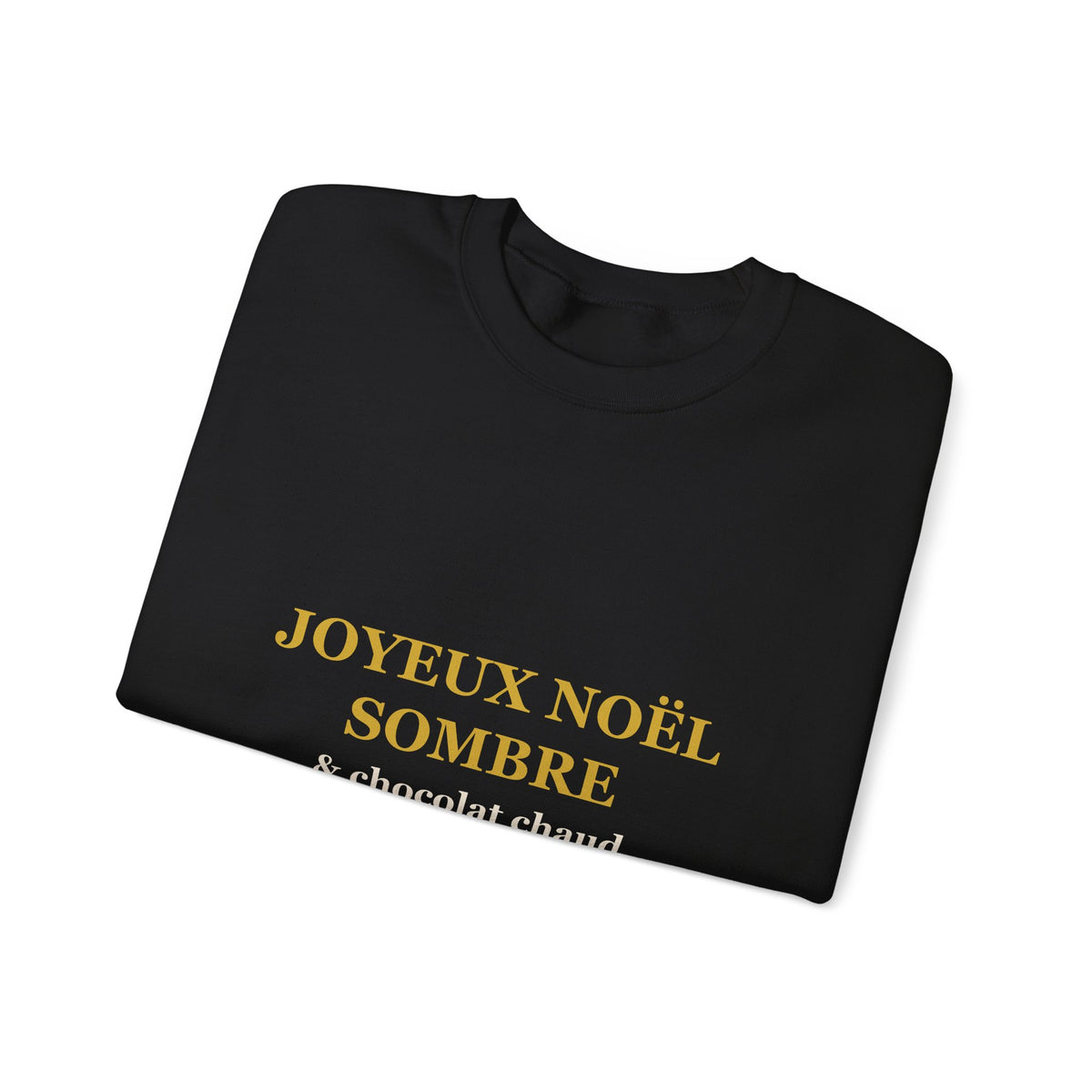 Sweat de Noël bordeaux Joyeux Noël sombre, design doré