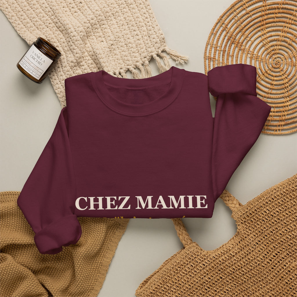 Sweat Chez Mamie gris anthracite – cadeau de Noël mamie