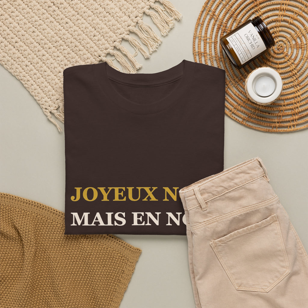 T-shirt Noël « Joyeux Noël, mais en noir » – Édition Gothmas
