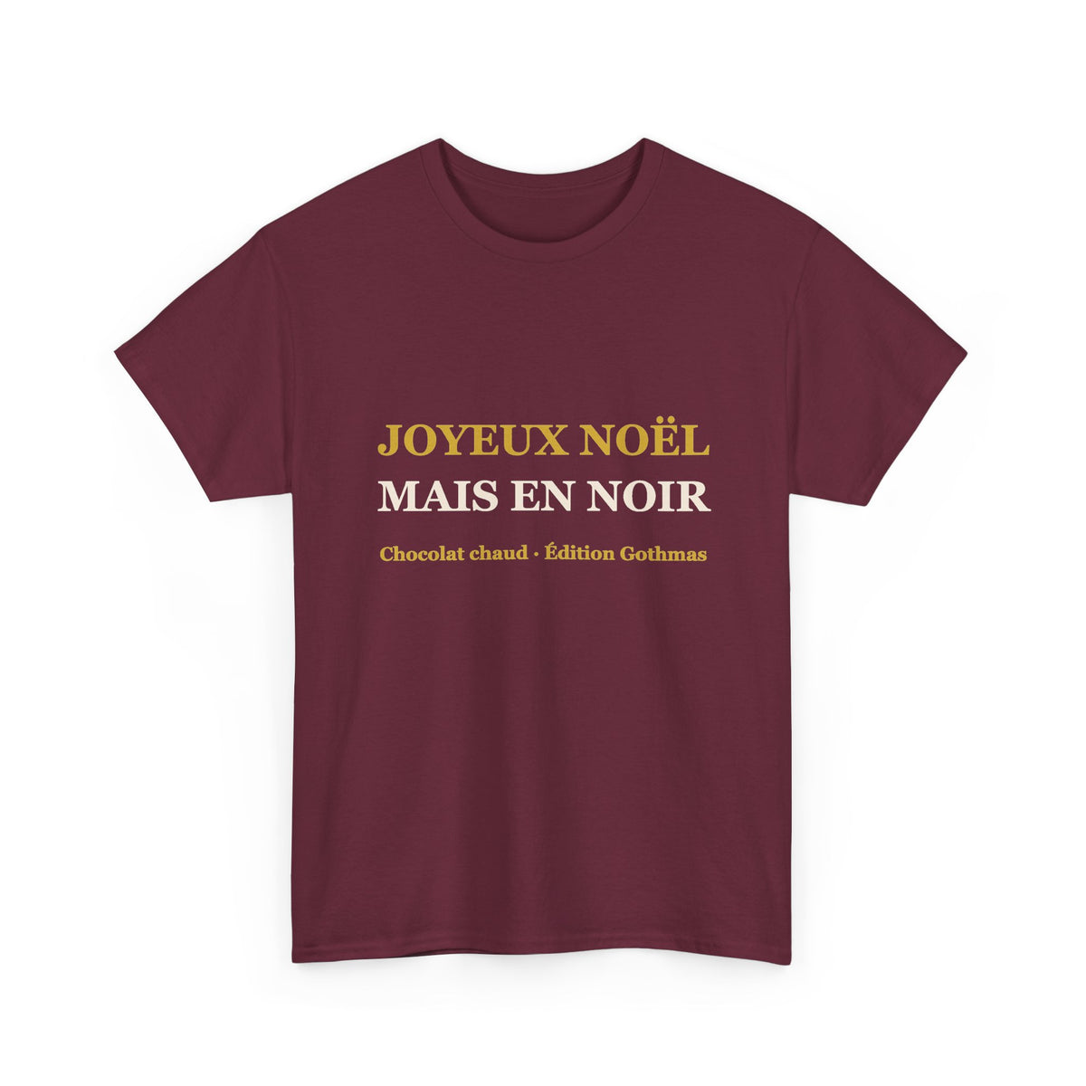 T-shirt Noël « Joyeux Noël, mais en noir » – Édition Gothmas