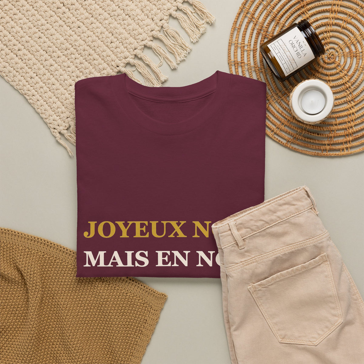 T-shirt Noël « Joyeux Noël, mais en noir » – Édition Gothmas