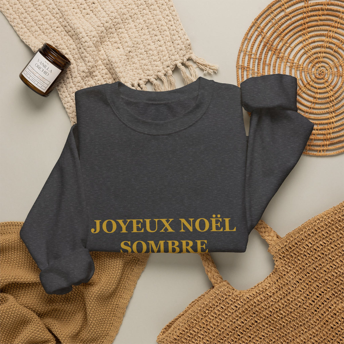 Sweat Noël sombre gris – cadeau de Noël original