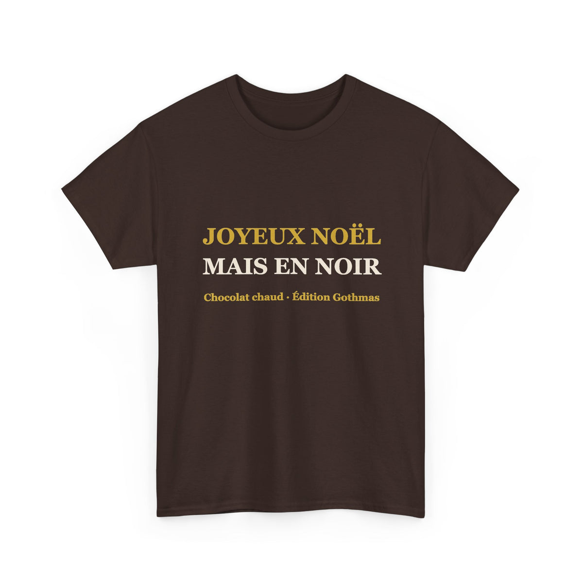 T-shirt Noël « Joyeux Noël, mais en noir » – Édition Gothmas