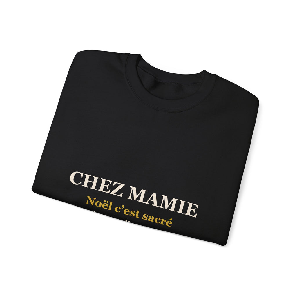 Sweat Chez Mamie bordeaux – cadeau de Noël mamie