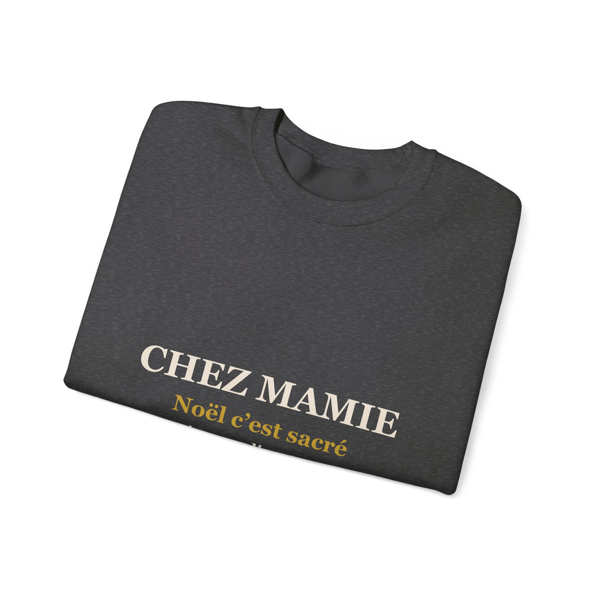 Sweat Chez Mamie gris plié